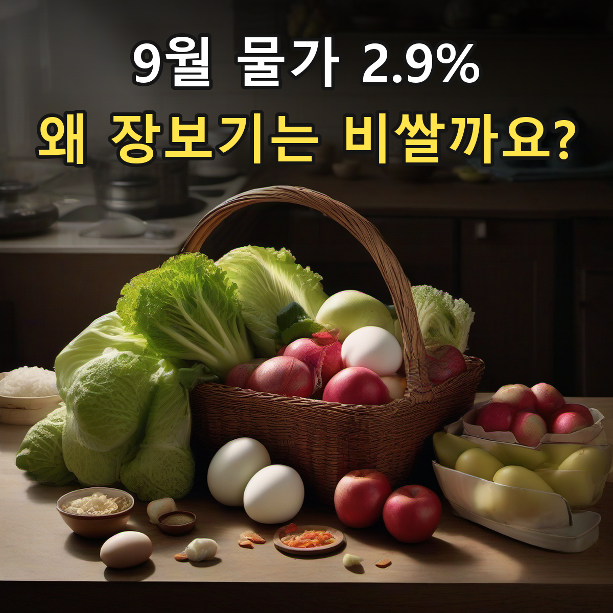 9월 물가와 장보기 — AI 생성 일반 이미지