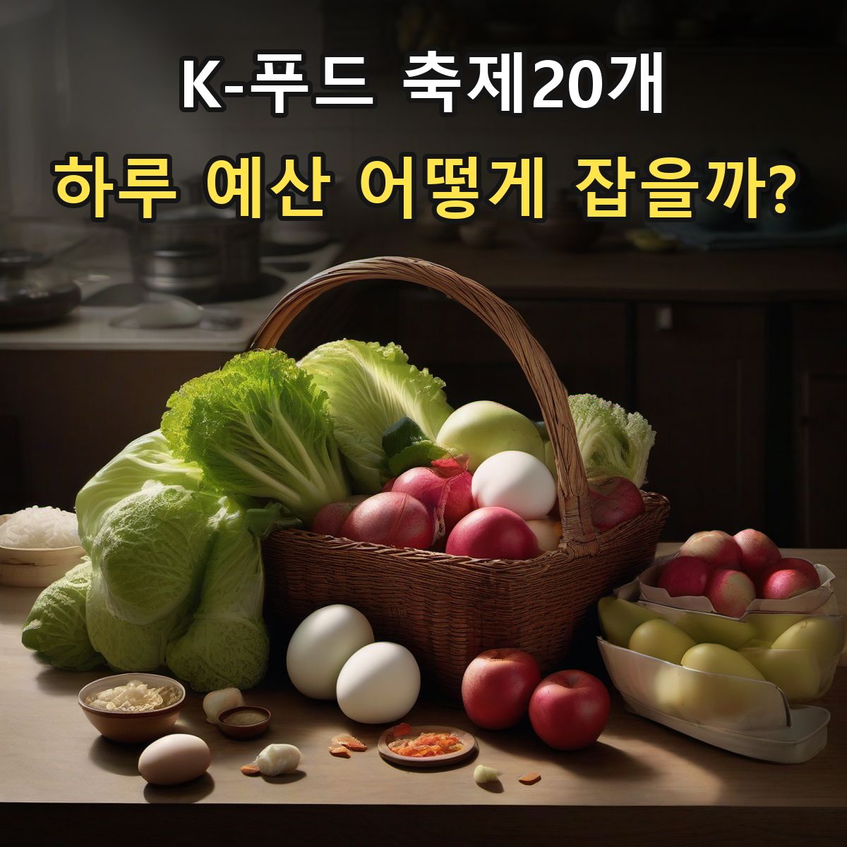 K-푸드 페스타20개 축제, 하루 예산은 어떻게 잡을까? — 사진과 제목으로 구성한 대표이미지