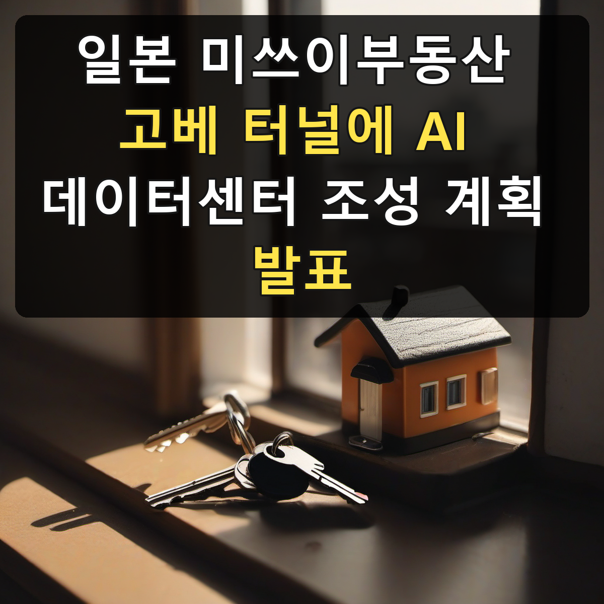 일본 미쓰이부동산 고베 터널에 AI 데이터센터 조성 계획 발표