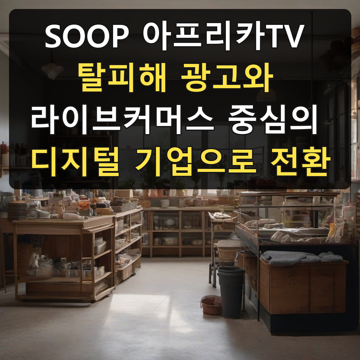 SOOP 아프리카TV 탈피해 광고와 라이브커머스 중심의 디지털 기업으로 전환