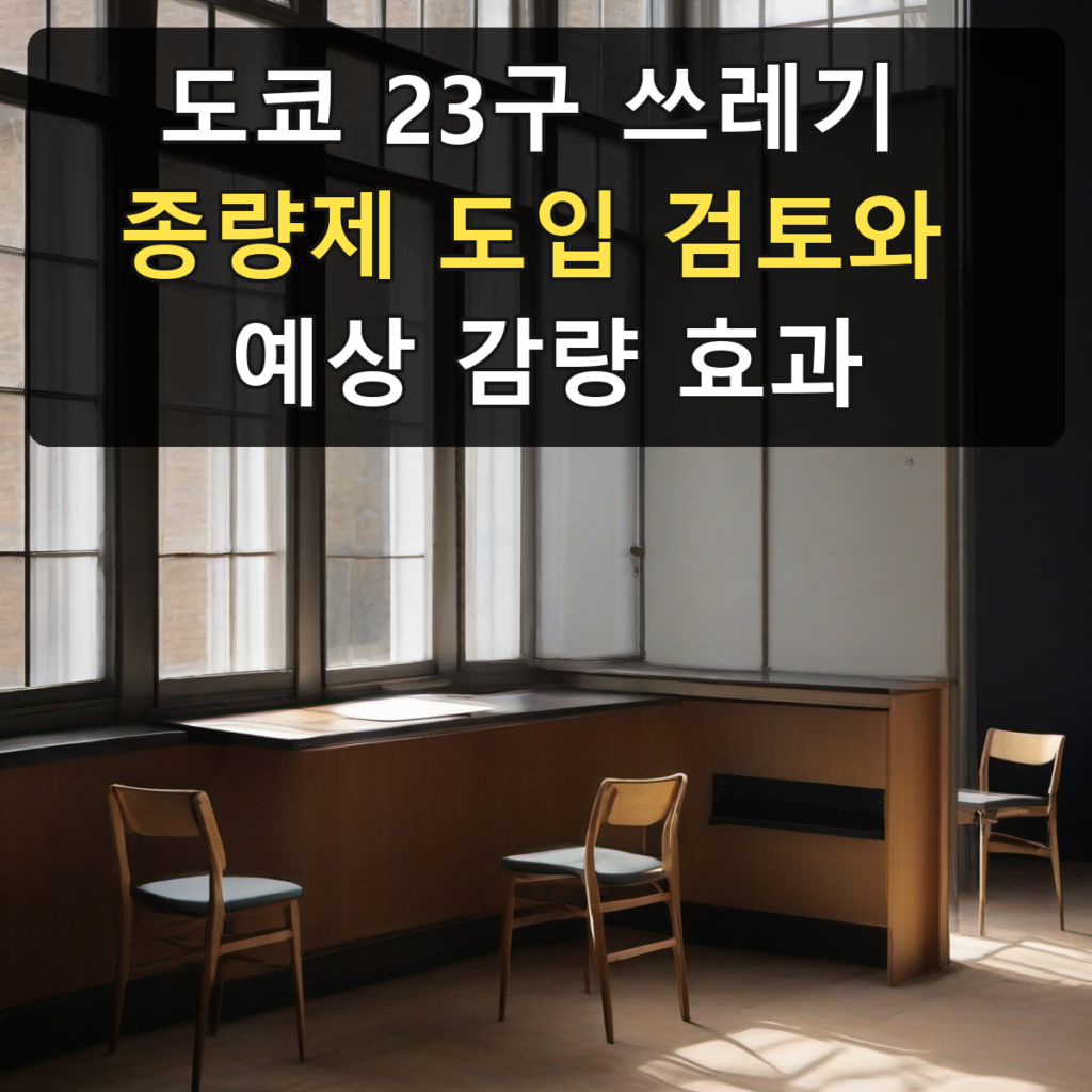도쿄 23구 쓰레기 종량제 도입 검토와 예상 감량 효과