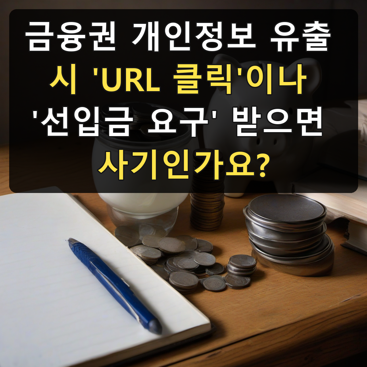 금융권 개인정보 유출 시 'URL 클릭'이나 '선입금 요구' 받으면 사기인가요?