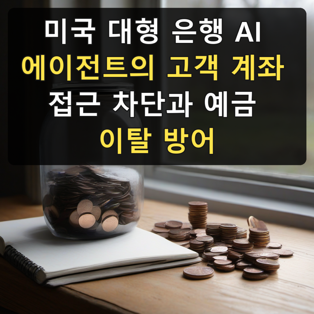 미국 대형 은행 AI 에이전트의 고객 계좌 접근 차단과 예금 이탈 방어