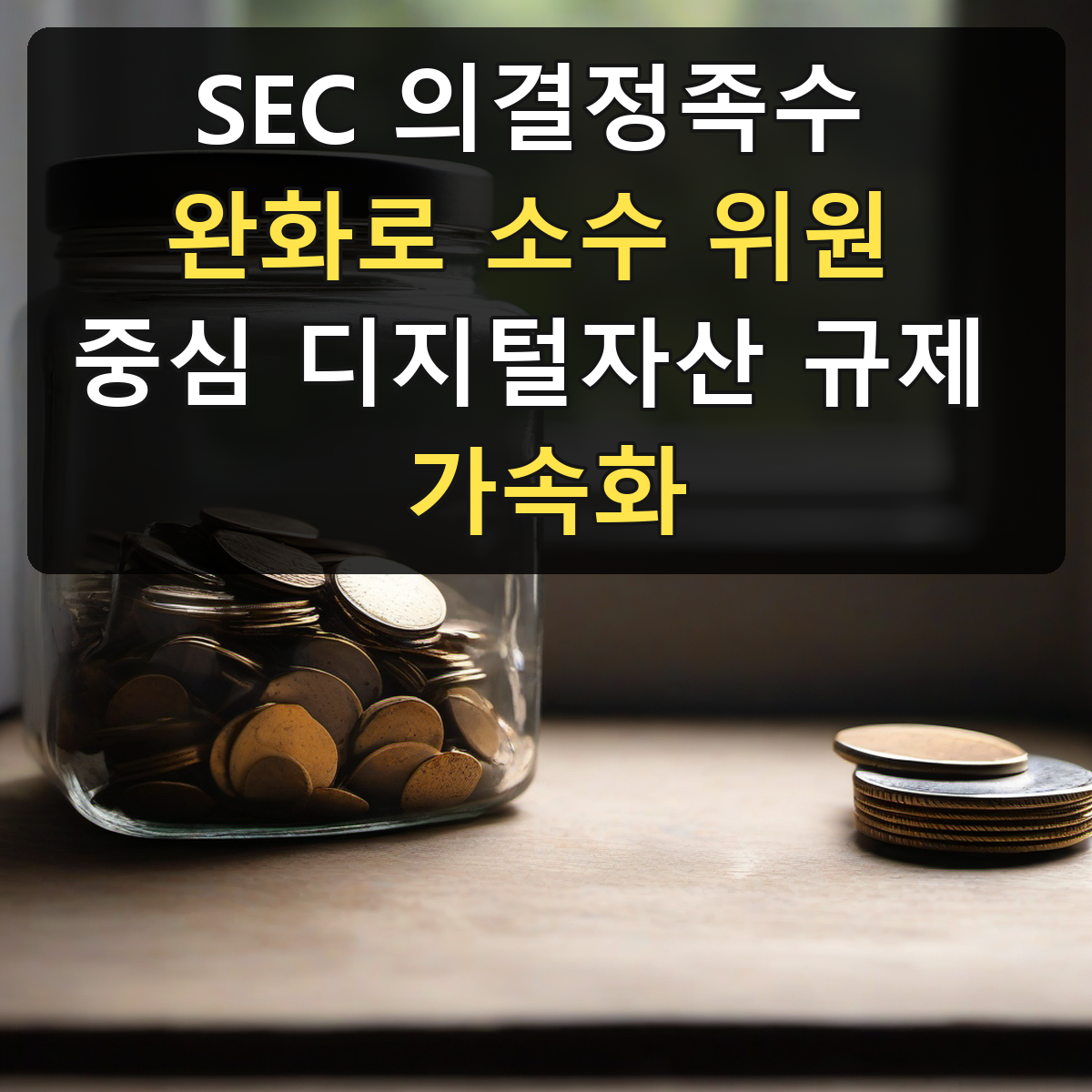 SEC 의결정족수 완화로 소수 위원 중심 디지털자산 규제 가속화