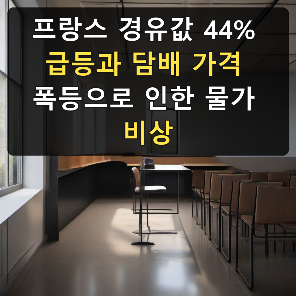 프랑스 경유값 44% 급등과 담배 가격 폭등으로 인한 물가 비상