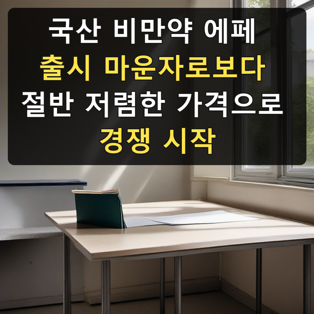 국산 비만약 에페 출시 마운자로보다 절반 저렴한 가격으로 경쟁 시작