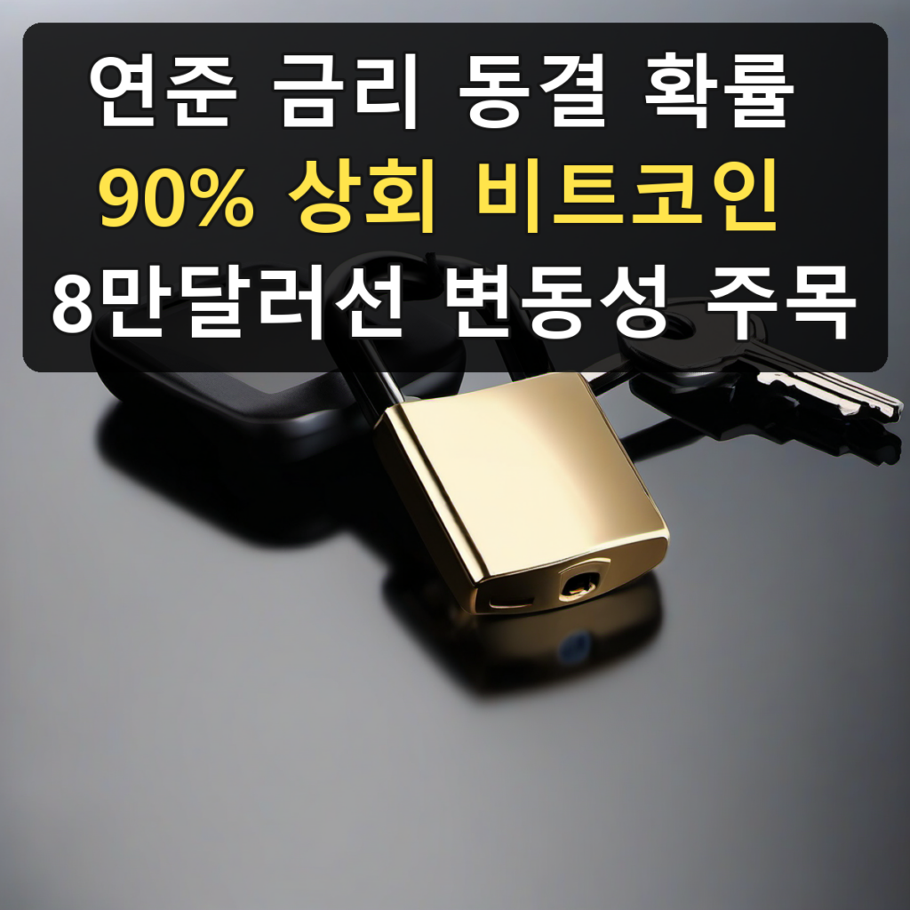 연준 금리 동결 확률 90% 상회 비트코인 8만달러선 변동성 주목