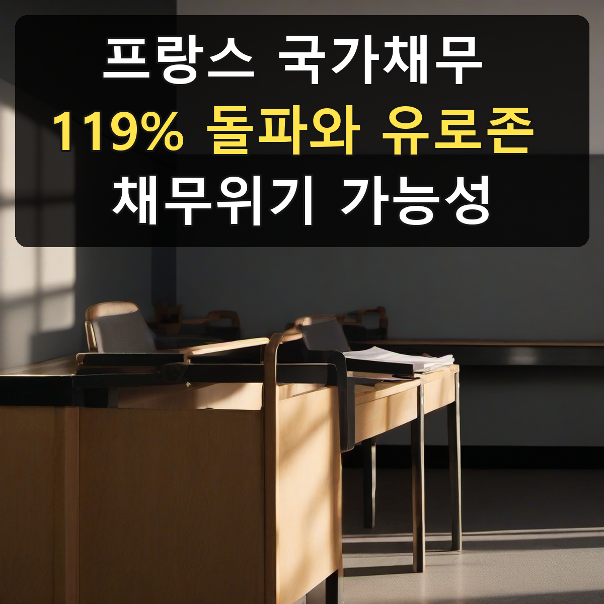 프랑스 국가채무 119% 돌파와 유로존 채무위기 가능성