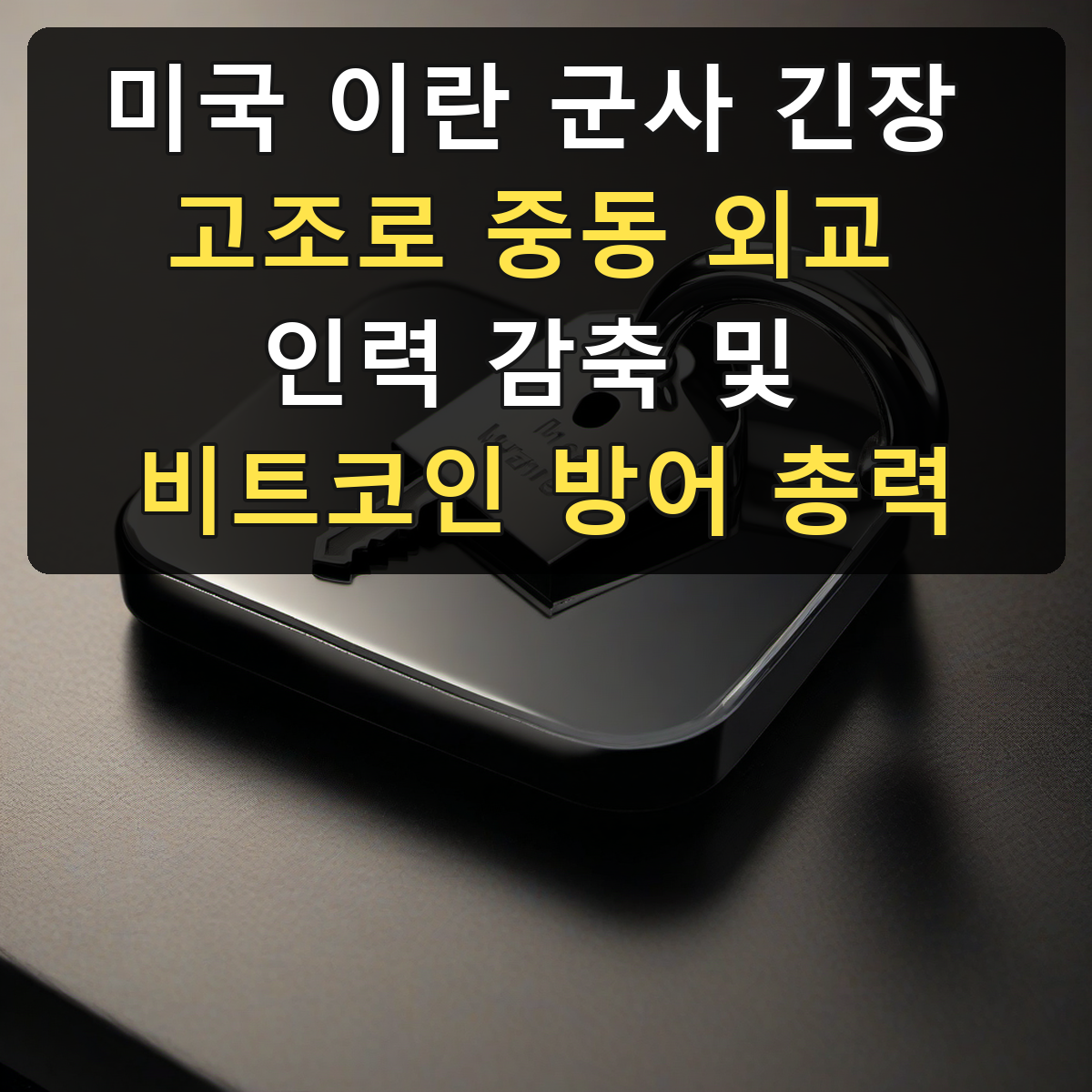미국 이란 군사 긴장 고조로 중동 외교 인력 감축 및 비트코인 방어 총력