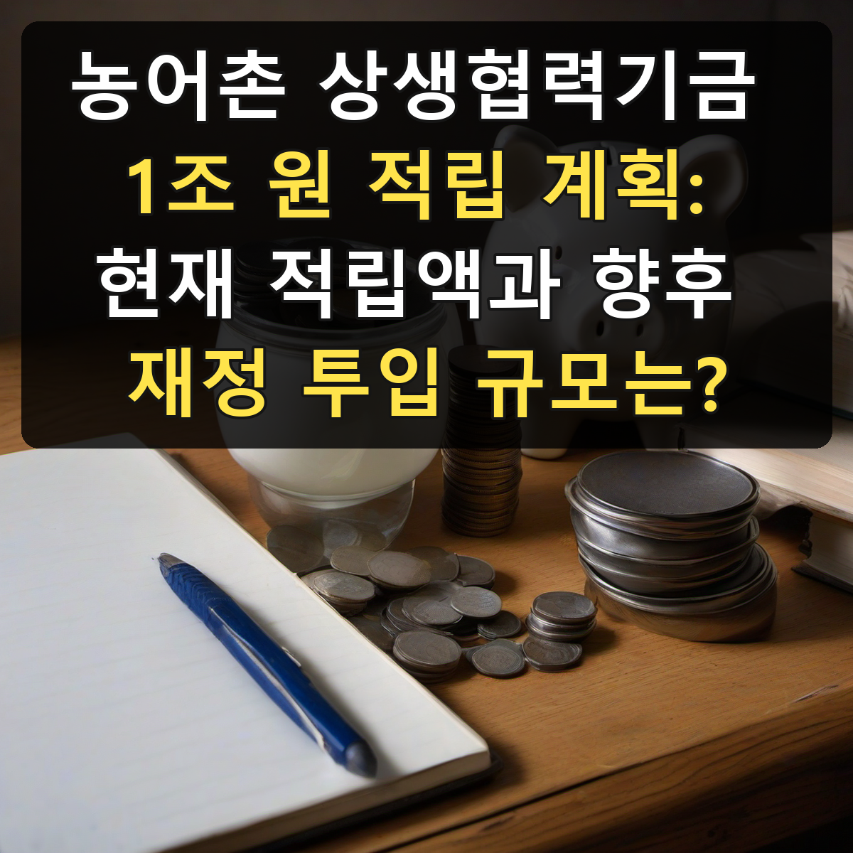 농어촌 상생협력기금 1조 원 적립 계획: 현재 적립액과 향후 재정 투입 규모는?