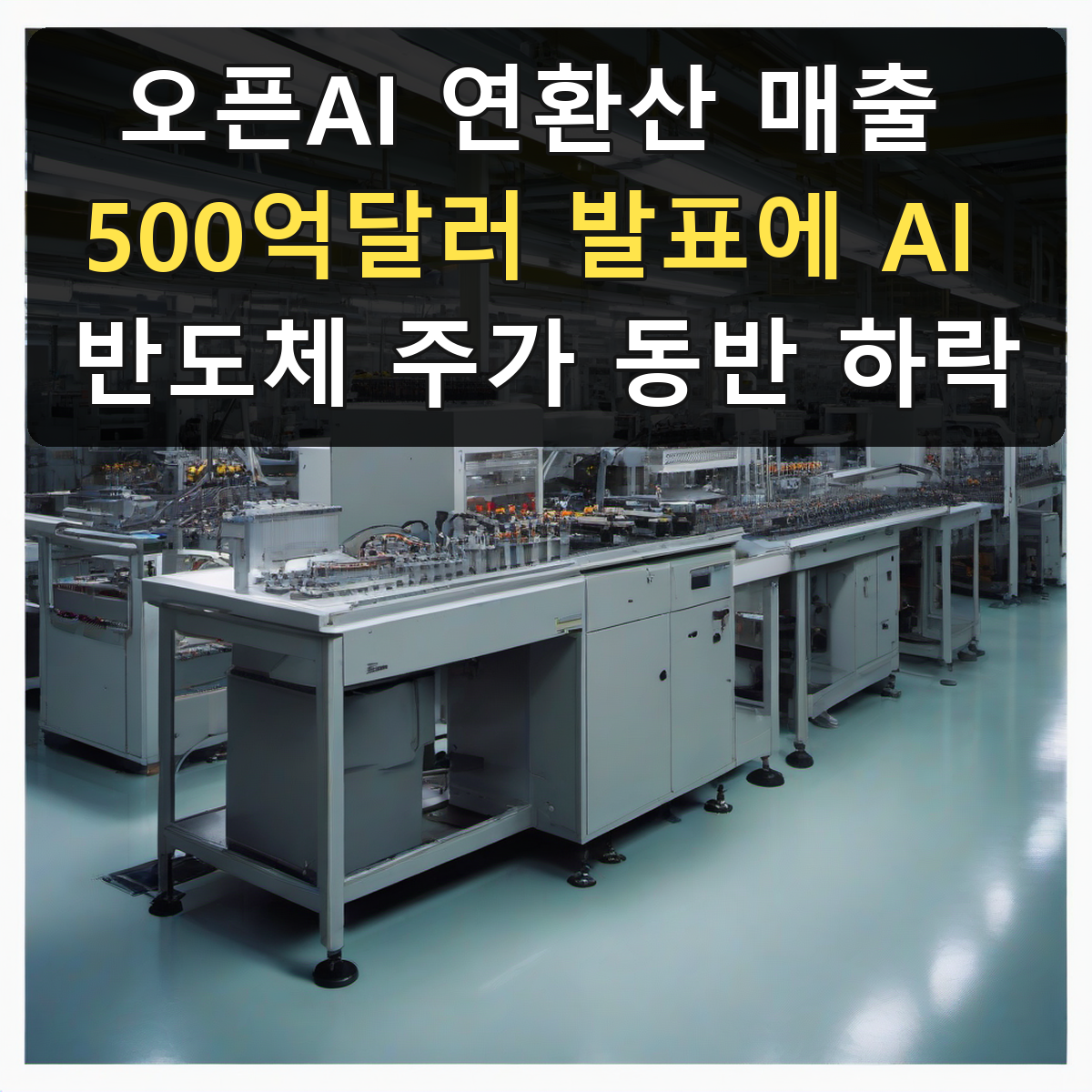오픈AI 연환산 매출 500억달러 발표에 AI 반도체 주가 동반 하락