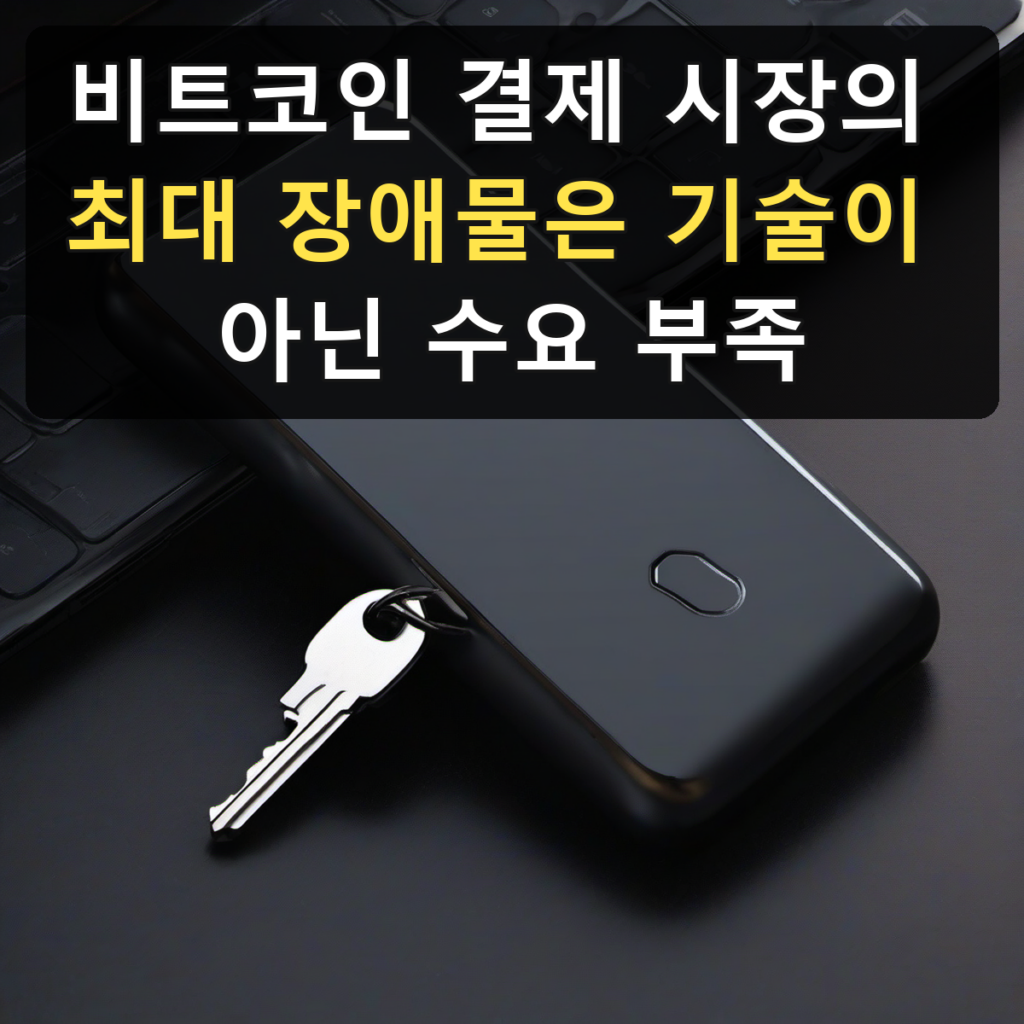 비트코인 결제 시장의 최대 장애물은 기술이 아닌 수요 부족