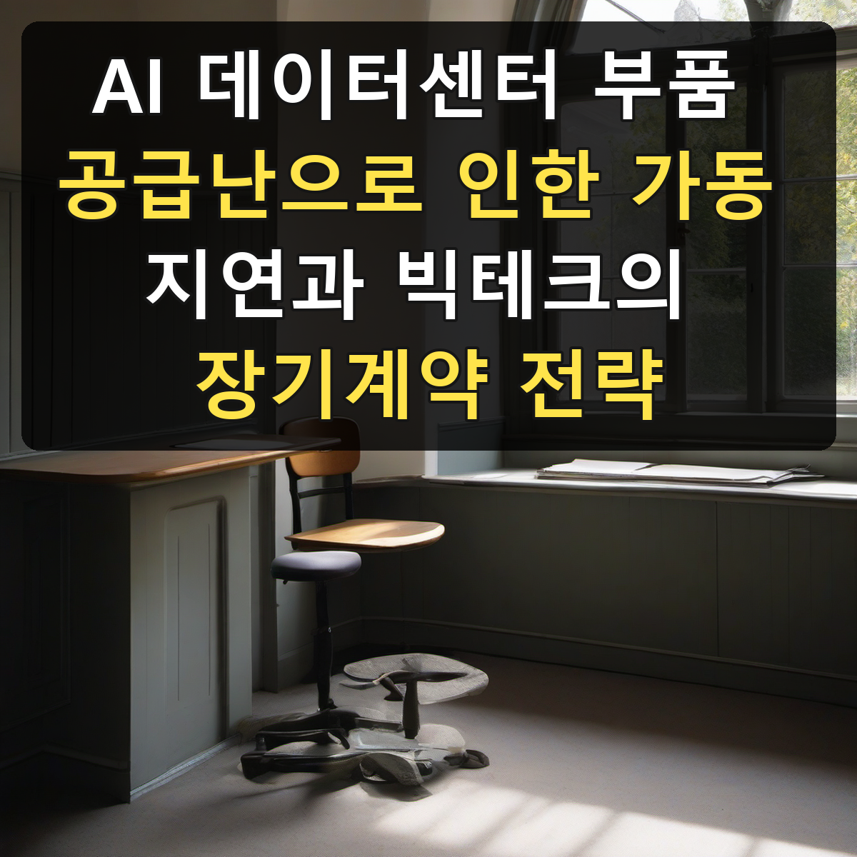 AI 데이터센터 부품 공급난으로 인한 가동 지연과 빅테크의 장기계약 전략