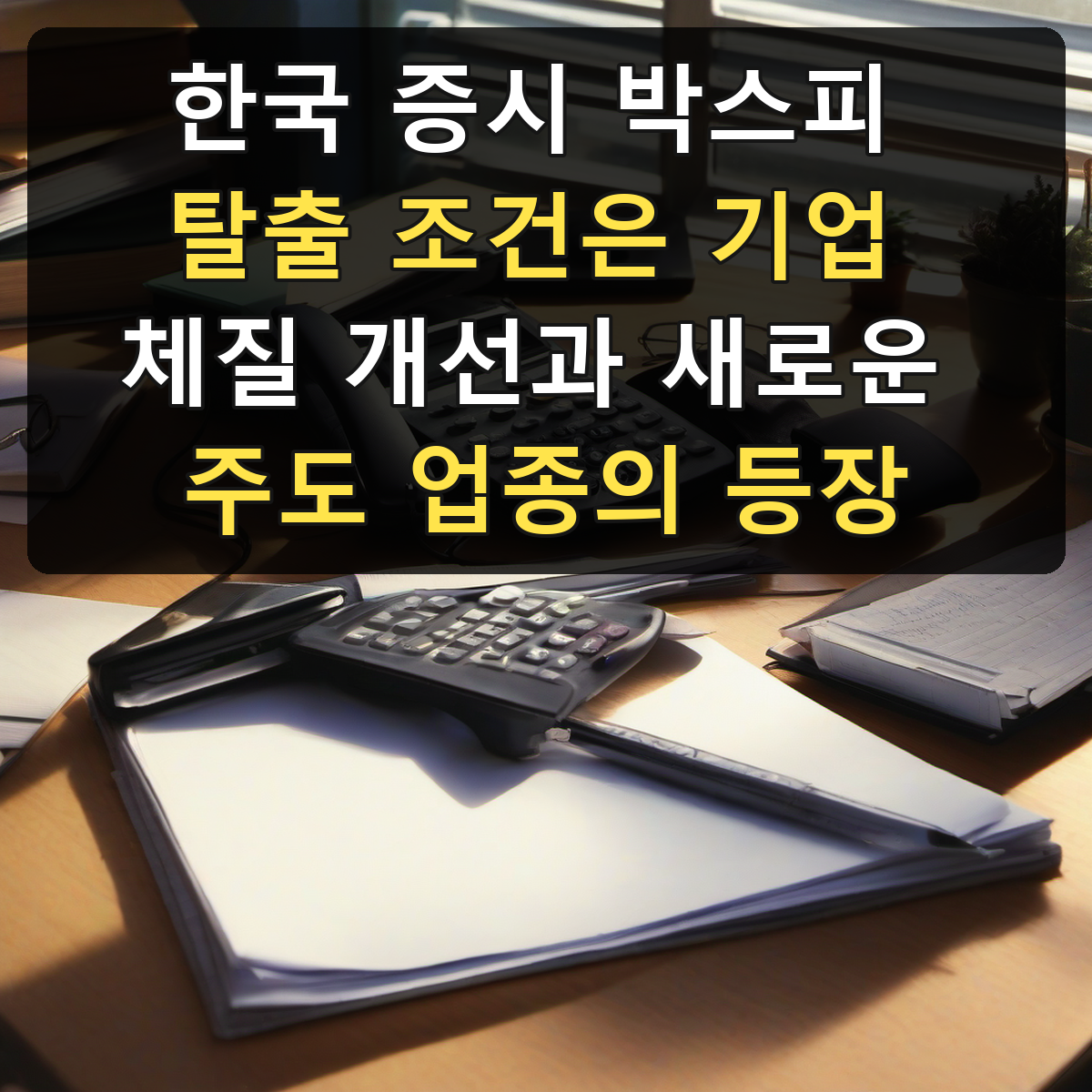 한국 증시 박스피 탈출 조건은 기업 체질 개선과 새로운 주도 업종의 등장