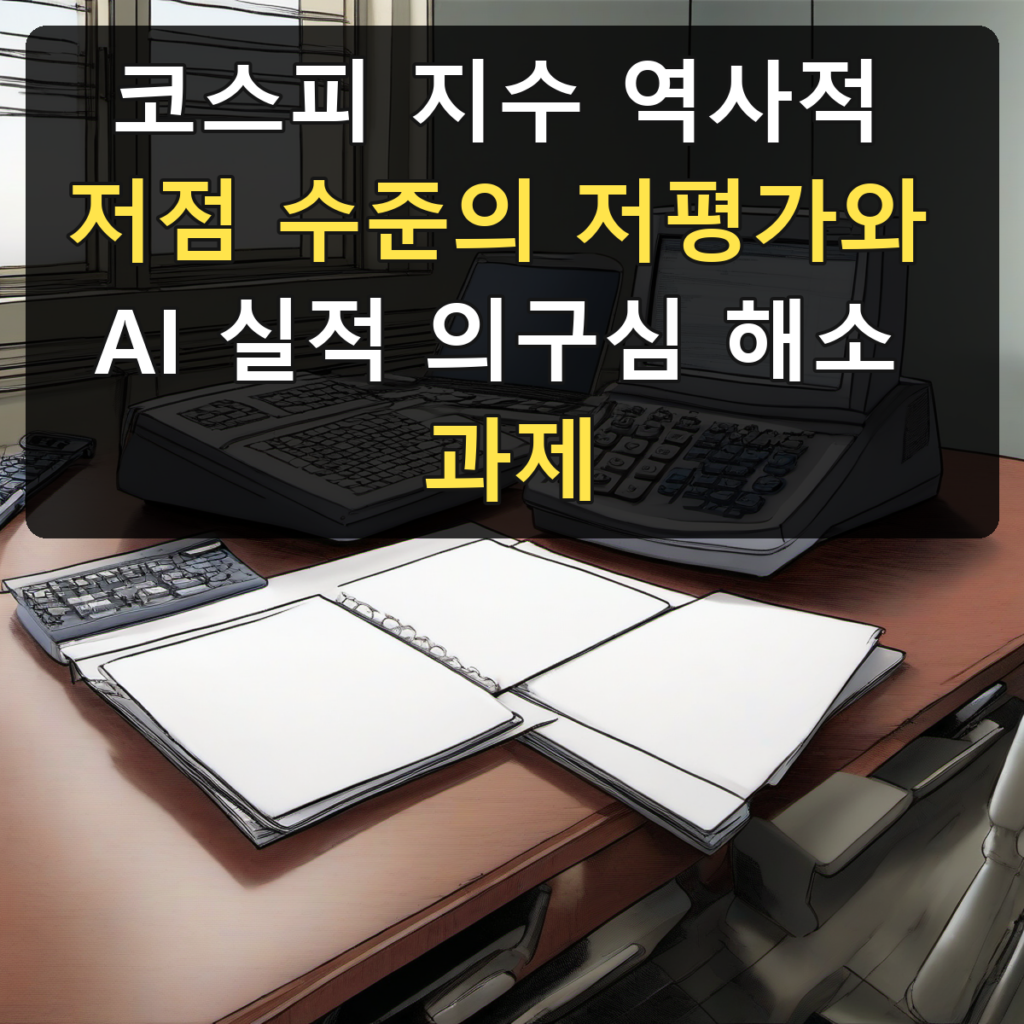 코스피 지수 역사적 저점 수준의 저평가와 AI 실적 의구심 해소 과제