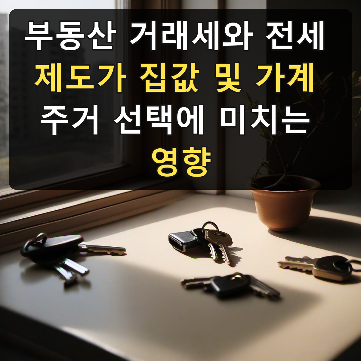 부동산 거래세와 전세 제도가 집값 및 가계 주거 선택에 미치는 영향