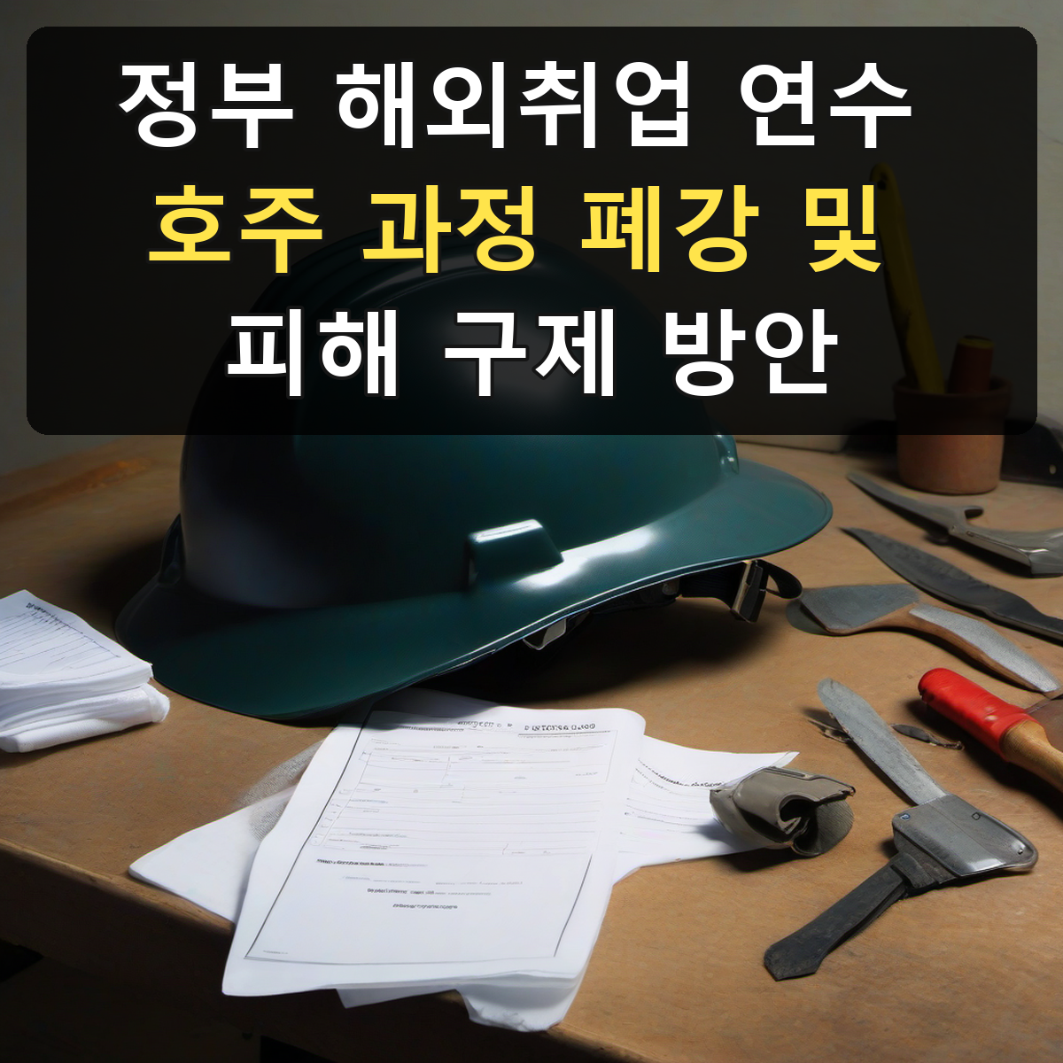 정부 해외취업 연수 호주 과정 폐강 및 피해 구제 방안