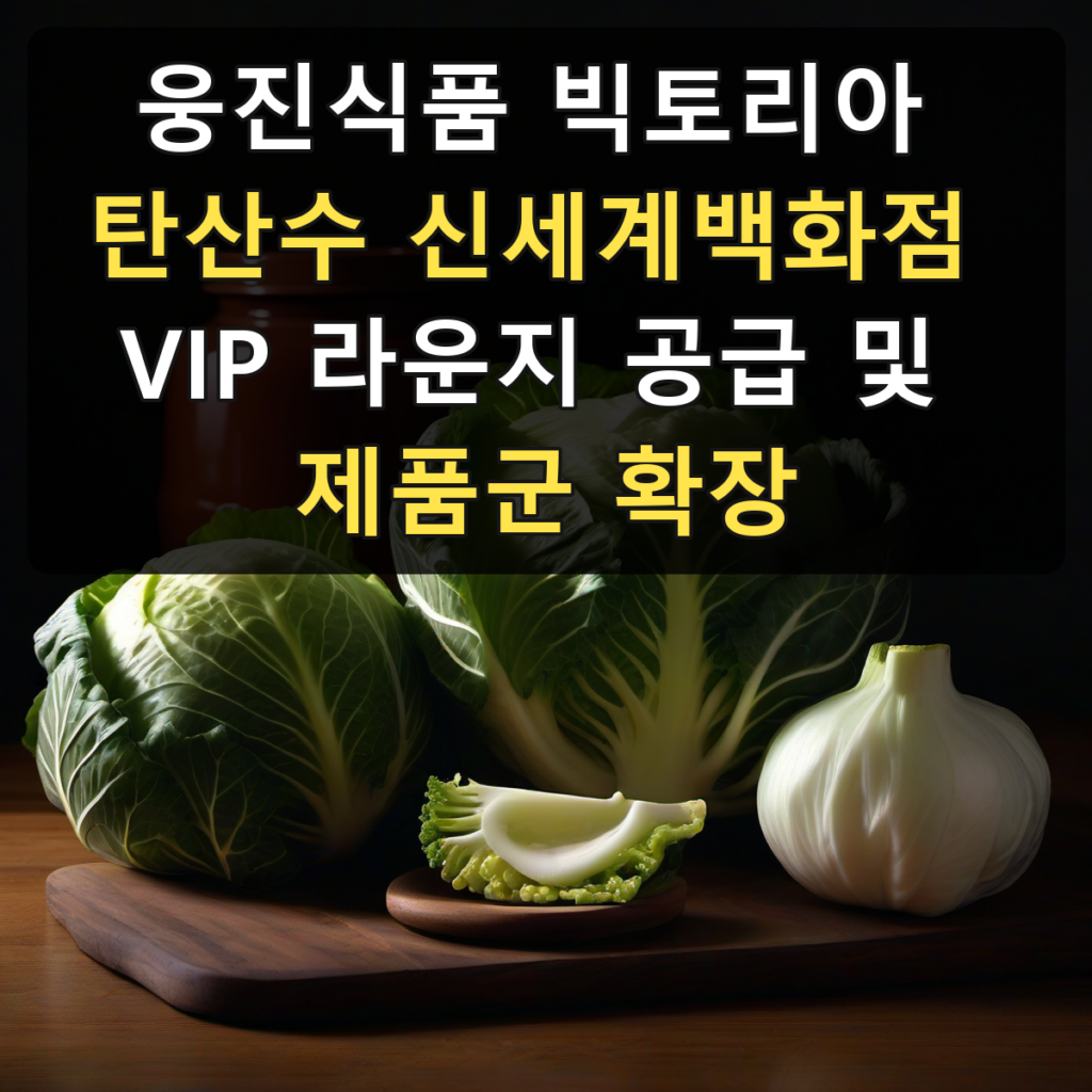 웅진식품 빅토리아 탄산수 신세계백화점 VIP 라운지 공급 및 제품군 확장