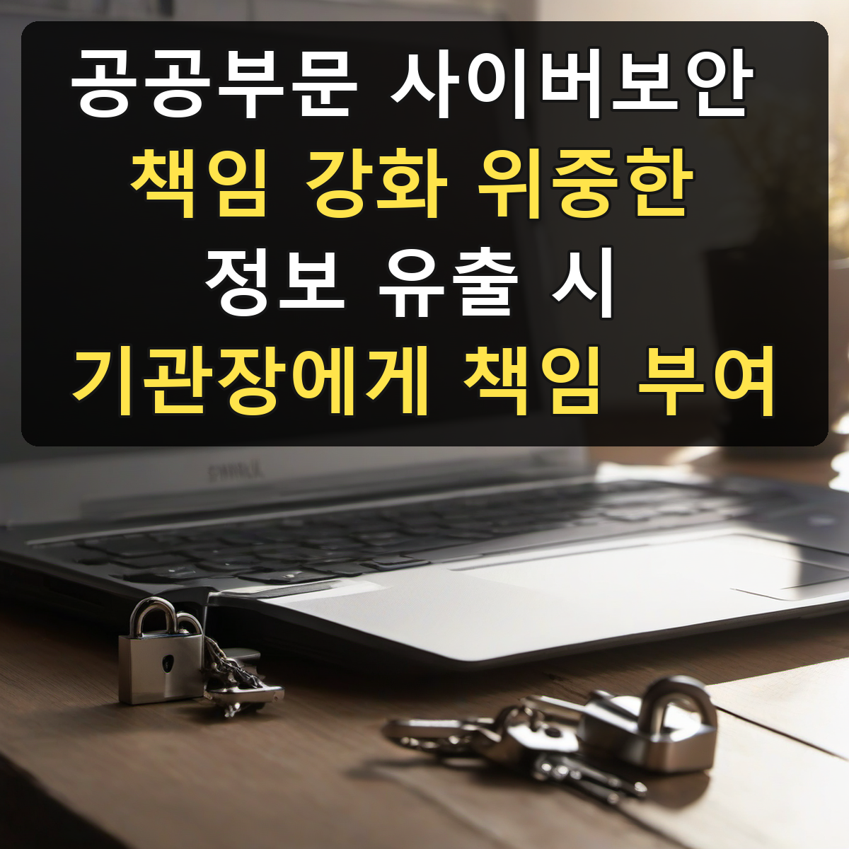 공공부문 사이버보안 책임 강화 위중한 정보 유출 시 기관장에게 책임 부여