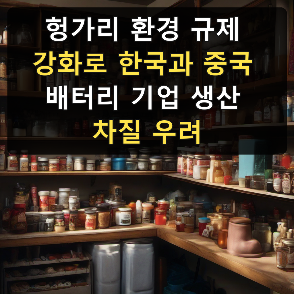 헝가리 환경 규제 강화로 한국과 중국 배터리 기업 생산 차질 우려