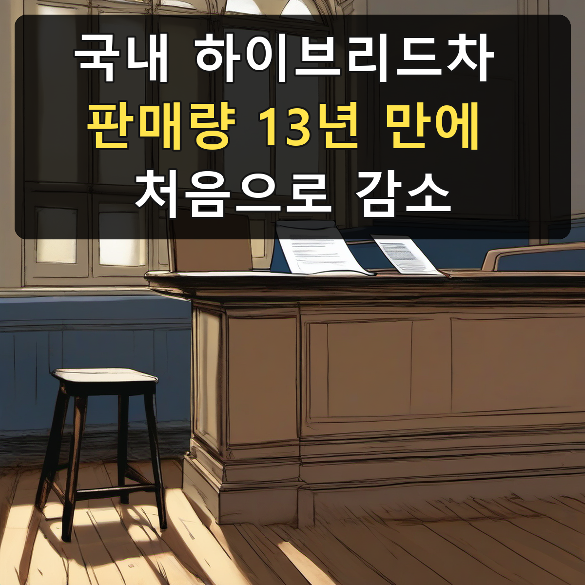 국내 하이브리드차 판매량 13년 만에 처음으로 감소