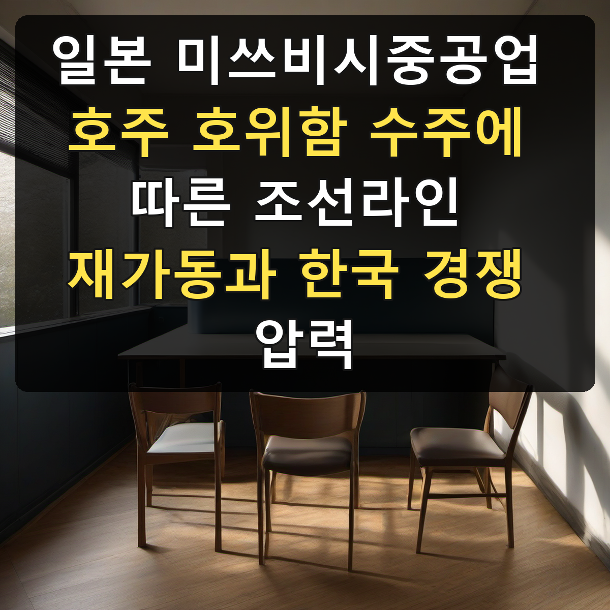 일본 미쓰비시중공업 호주 호위함 수주에 따른 조선라인 재가동과 한국 경쟁 압력