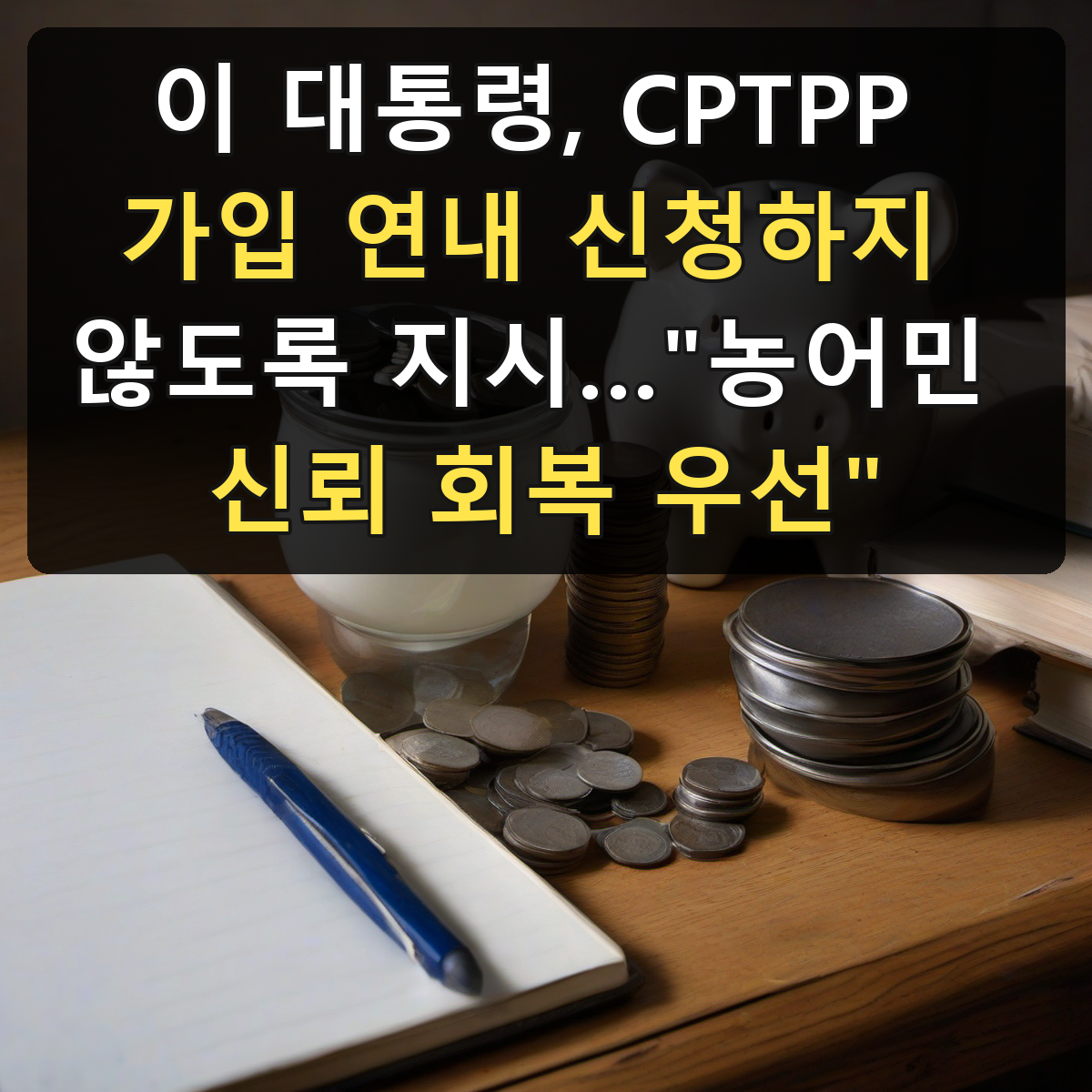 이 대통령, CPTPP 가입 연내 신청하지 않도록 지시…"농어민 신뢰 회복 우선"