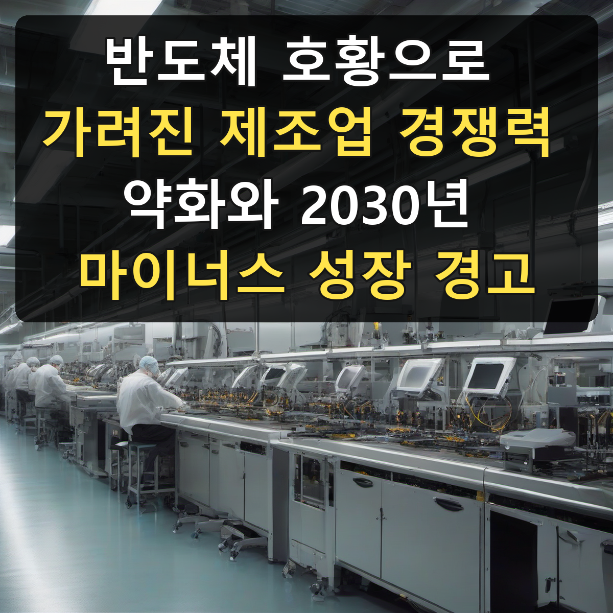 반도체 호황으로 가려진 제조업 경쟁력 약화와 2030년 마이너스 성장 경고