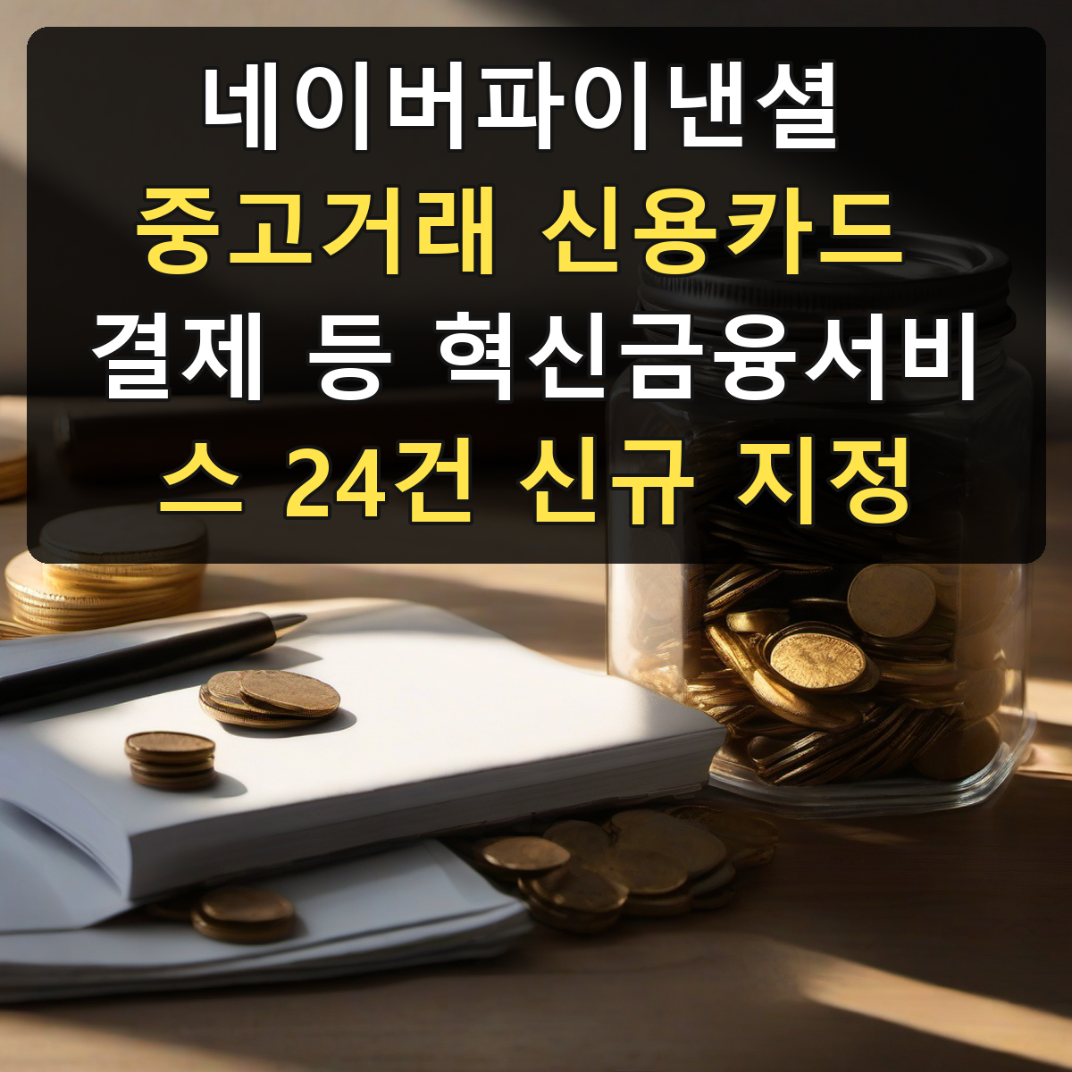 네이버파이낸셜 중고거래 신용카드 결제 등 혁신금융서비스 24건 신규 지정