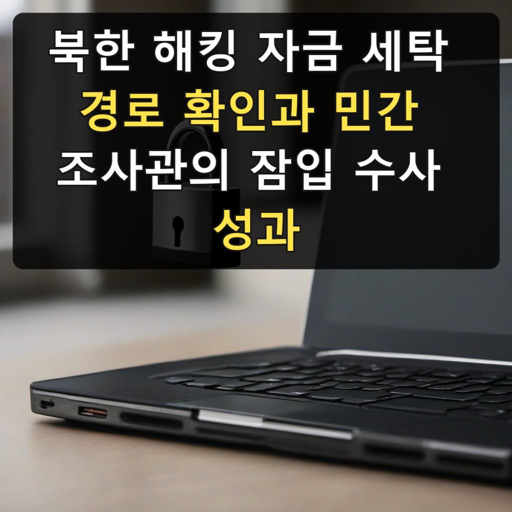 북한 해킹 자금 세탁 경로 확인과 민간 조사관의 잠입 수사 성과