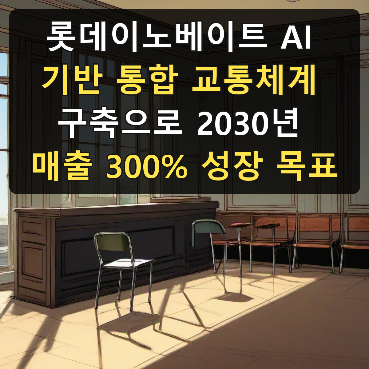 롯데이노베이트 AI 기반 통합 교통체계 구축으로 2030년 매출 300% 성장 목표