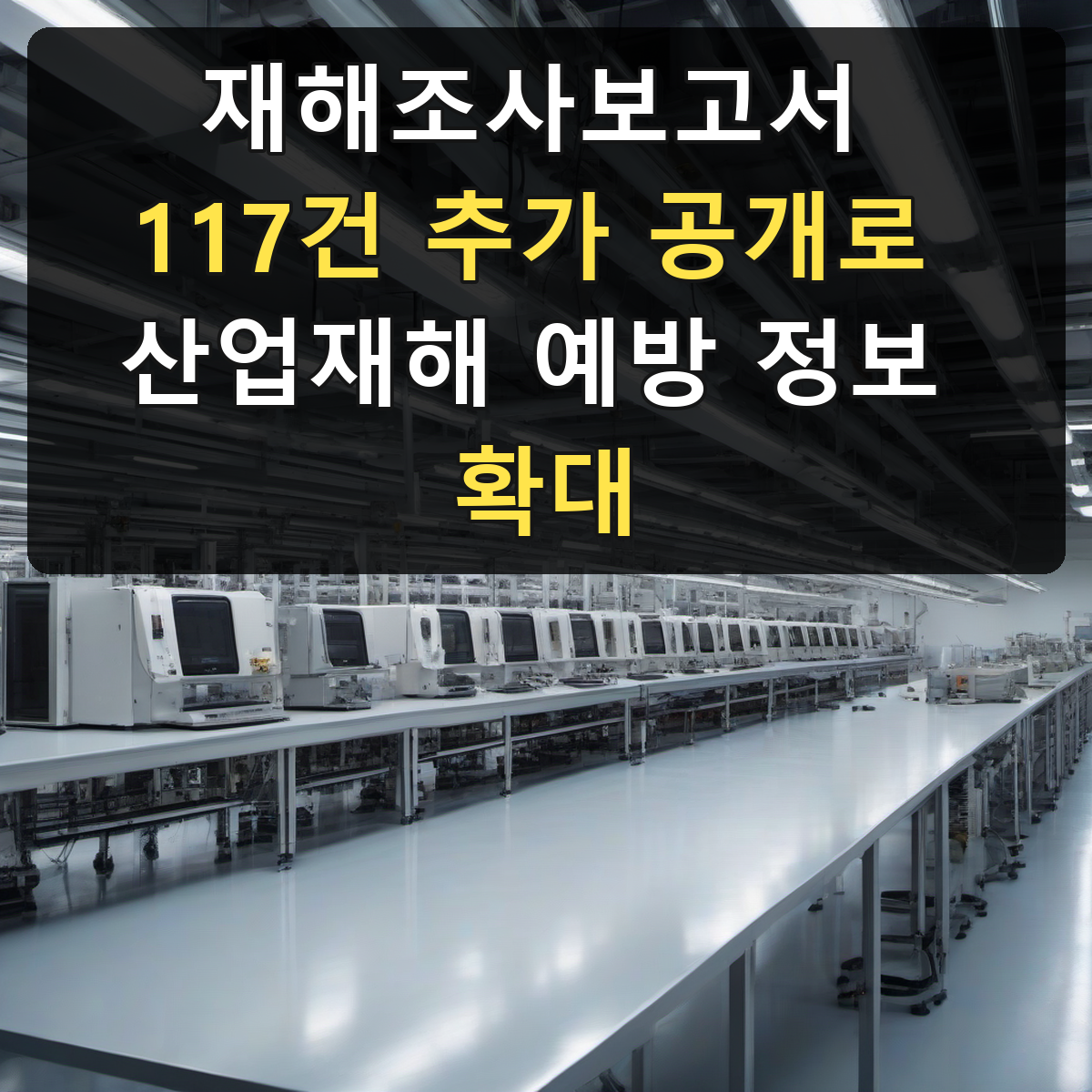 재해조사보고서 117건 추가 공개로 산업재해 예방 정보 확대