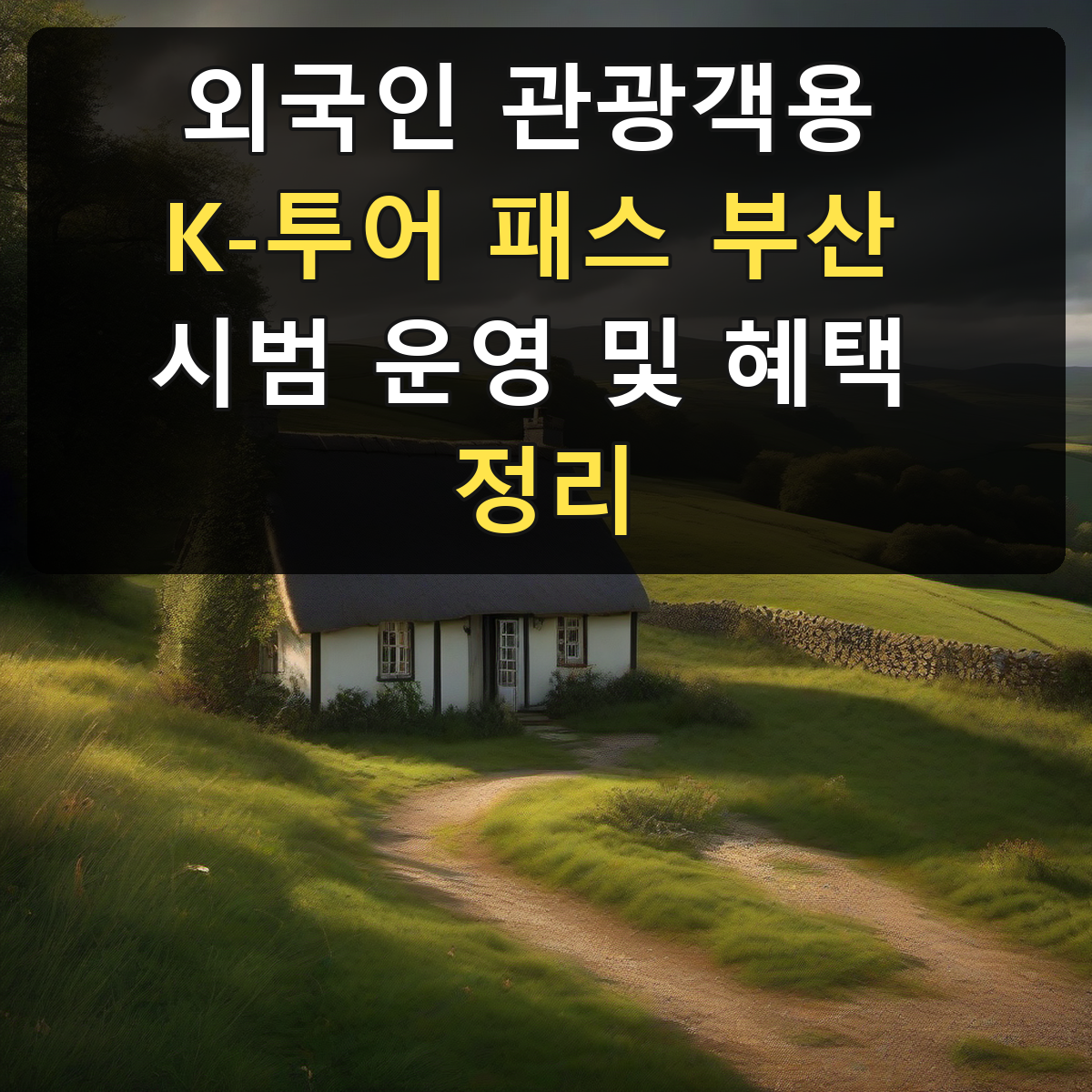 외국인 관광객용 K-투어 패스 부산 시범 운영 및 혜택 정리