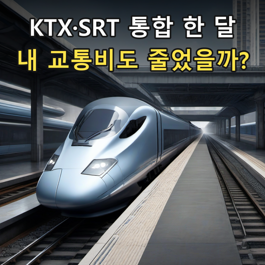 KTX·SRT 통합 한 달, 내 교통비도 10% 줄어드는 걸까? — AI 생성 일반 금융 이미지